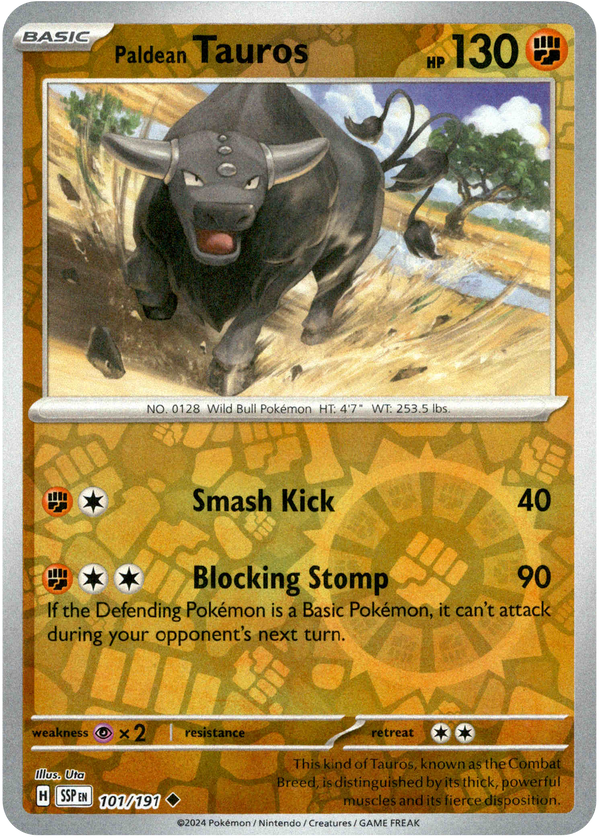 Paldean Tauros - 101/191 - Surging Sparks - Reverse Holo - Card Cavern