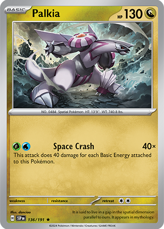 Palkia - 136/191 - Surging Sparks - Holo - Card Cavern