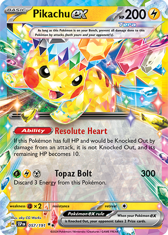 Pikachu ex - 057/191 - Surging Sparks - Holo - Card Cavern