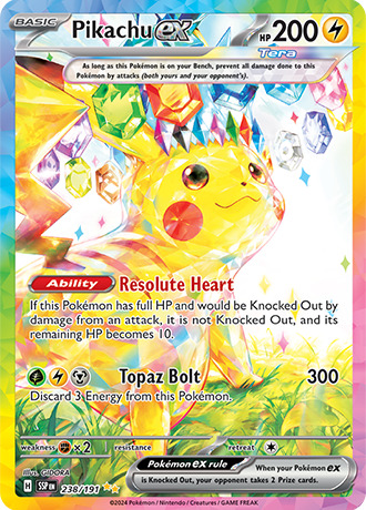 Pikachu ex - 238/191 - Surging Sparks - Holo - Card Cavern