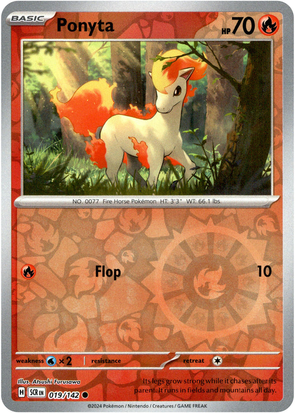 Ponyta - 019/142 - Stellar Crown - Reverse Holo - Card Cavern