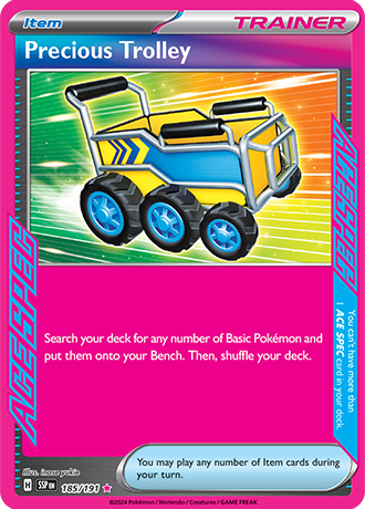 Precious Trolley - 185/191 - Surging Sparks - Holo - Card Cavern