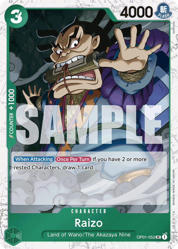 Raizo - OP01-052 UC - The Best - Jolly Roger Foil - Card Cavern