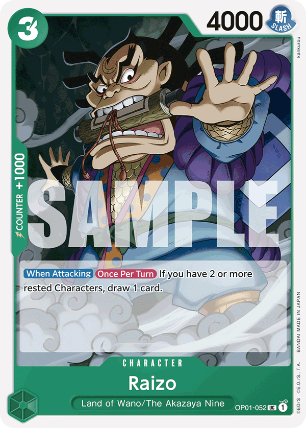 Raizo (Reprint) - OP01-052 UC - The Best - Card Cavern