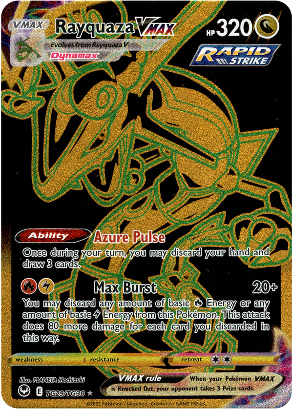 Rayquaza VMAX Gold Secret Rare - TG29/TG30 - Silver Tempest - Card Cavern