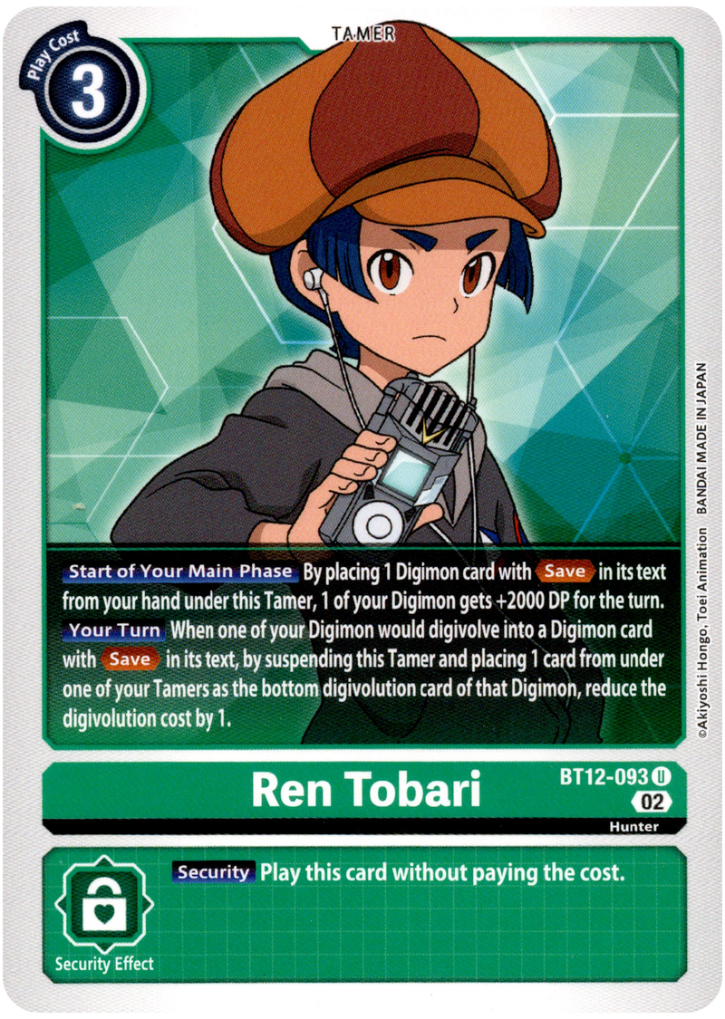 Ren Tobari - BT12-093 U - Across Time - Card Cavern