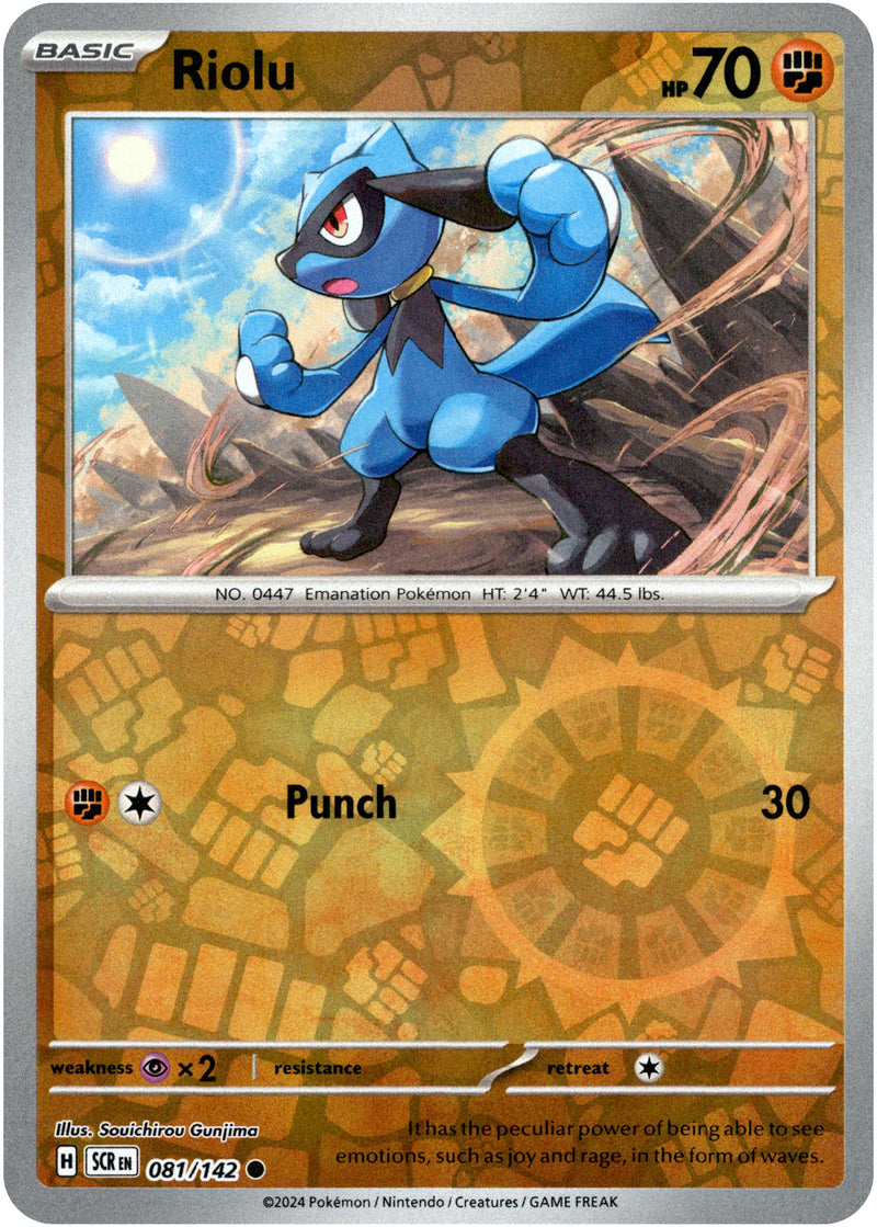 Riolu - 081/142 - Stellar Crown - Reverse Holo - Card Cavern