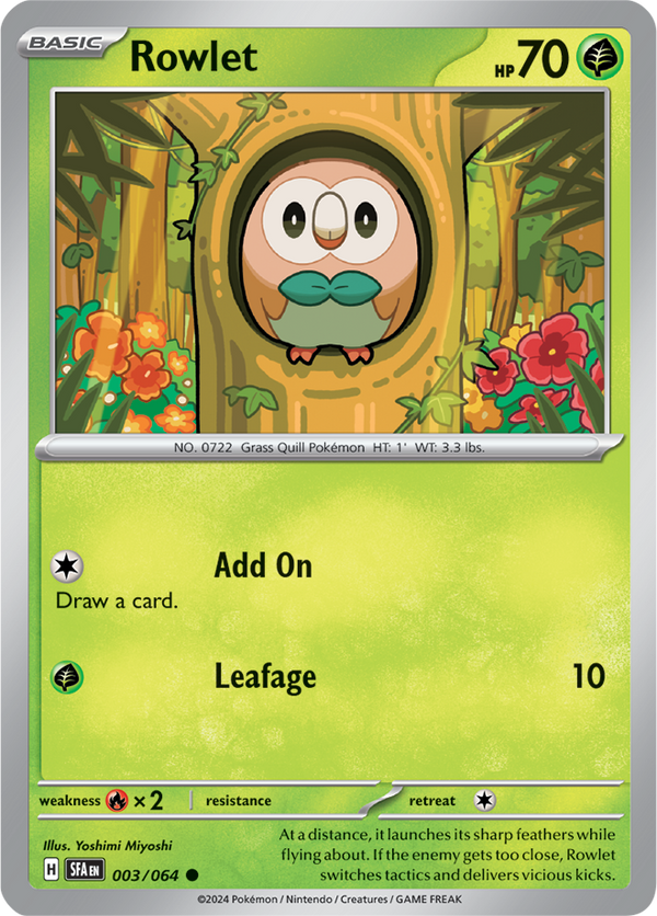 Rowlet - 003/064 - Shrouded Fable - Card Cavern