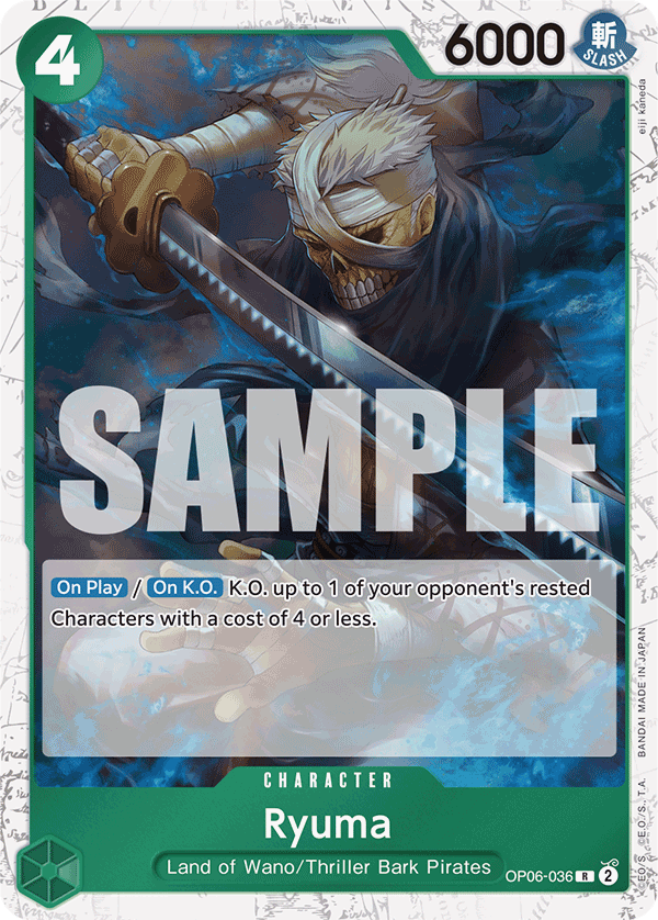 Ryuma - OP06-036 R - The Best - Jolly Roger Foil - Card Cavern