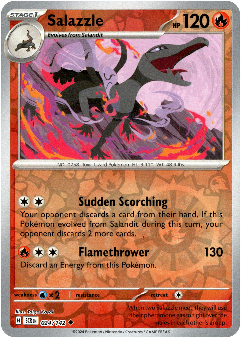 Salazzle - 024/142 - Stellar Crown - Reverse Holo - Card Cavern