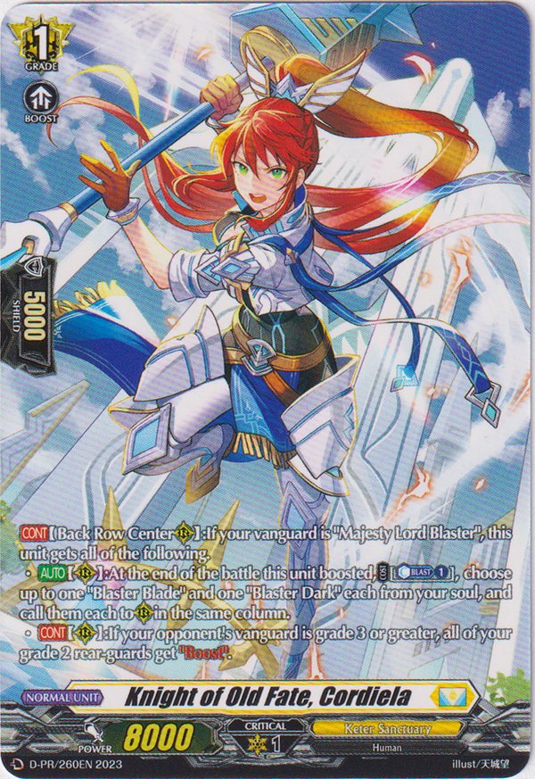 Knight of Old Fate, Cordiela - D-PR/260EN - Promo - Card Cavern