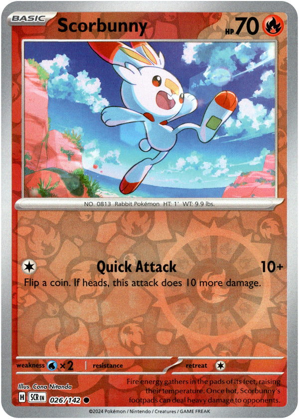 Scorbunny - 026/142 - Stellar Crown - Reverse Holo - Card Cavern