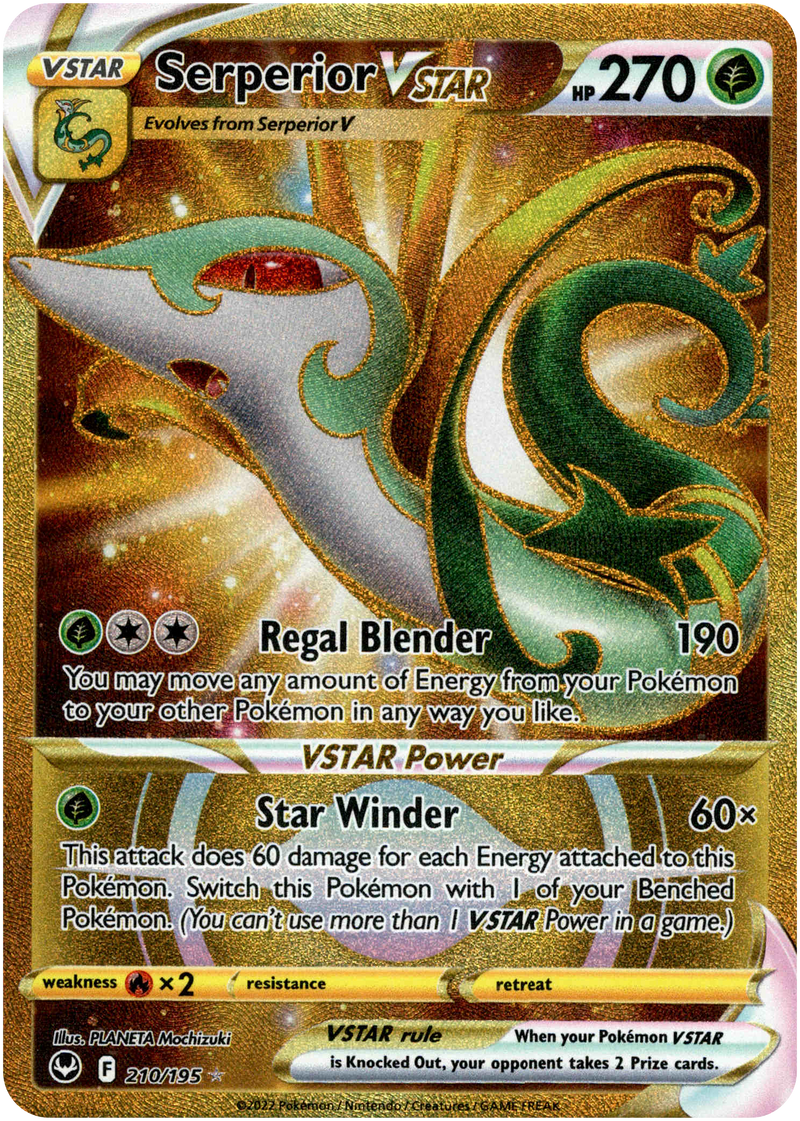 Serperior VSTAR Secret Rare - 210/195 - Silver Tempest - Card Cavern