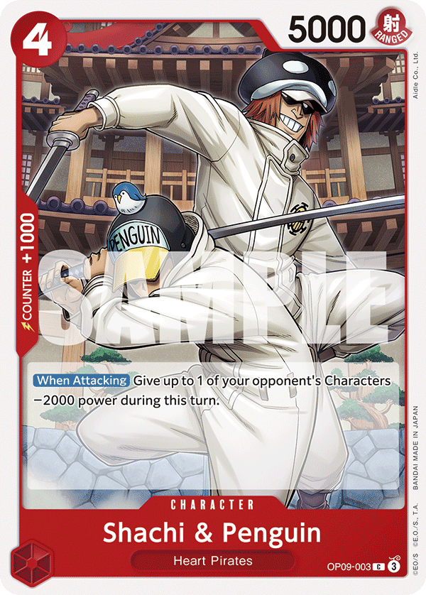 Shachi & Penguin - OP09-003 C - Emperors in the New World - Card Cavern