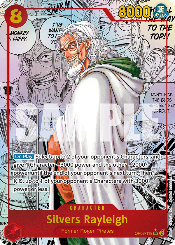 Silvers Rayleigh Alternate Art (Manga) - OP08-118 SEC - Two Legends - Foil - Card Cavern