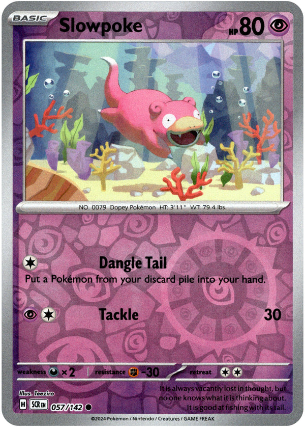 Slowpoke - 057/142 - Stellar Crown - Reverse Holo - Card Cavern