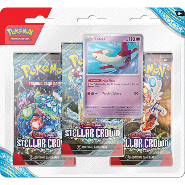 Stellar Crown 3 Pack Blister with Latias SVP139 - Card Cavern