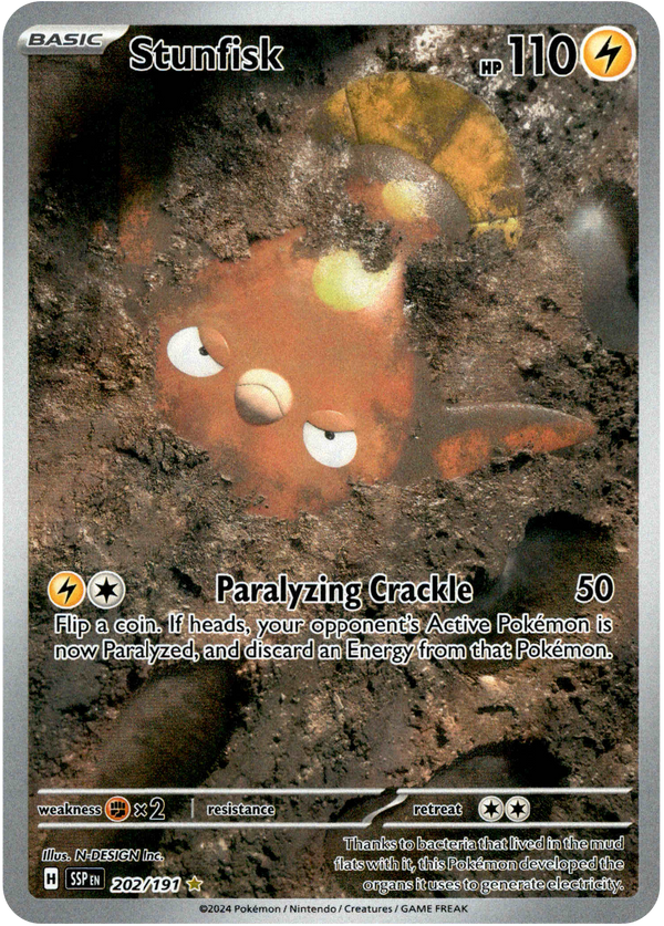 Stunfisk - 202/191 - Surging Sparks - Holo - Card Cavern