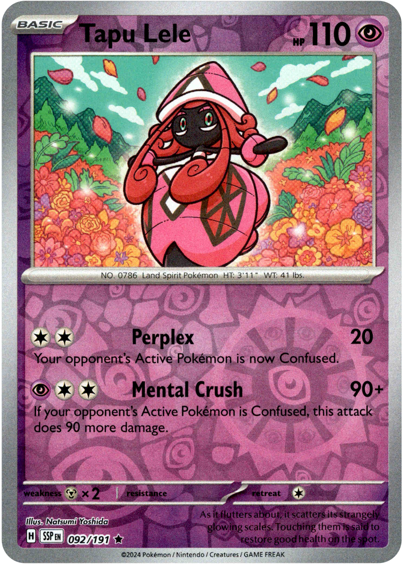 Tapu Lele - 092/191 - Surging Sparks - Reverse Holo - Card Cavern