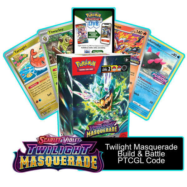Twilight Masquerade Build & Battle Box - 1 of 4 Promos - PTCGL Code - Card Cavern