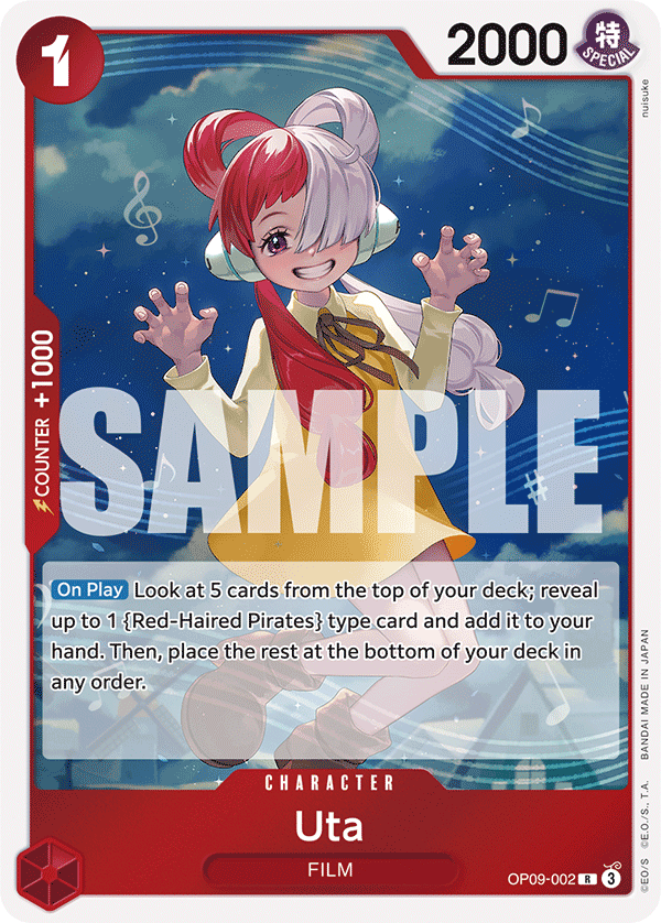 Uta - OP09-002 R - Emperors in the New World - Foil - Card Cavern