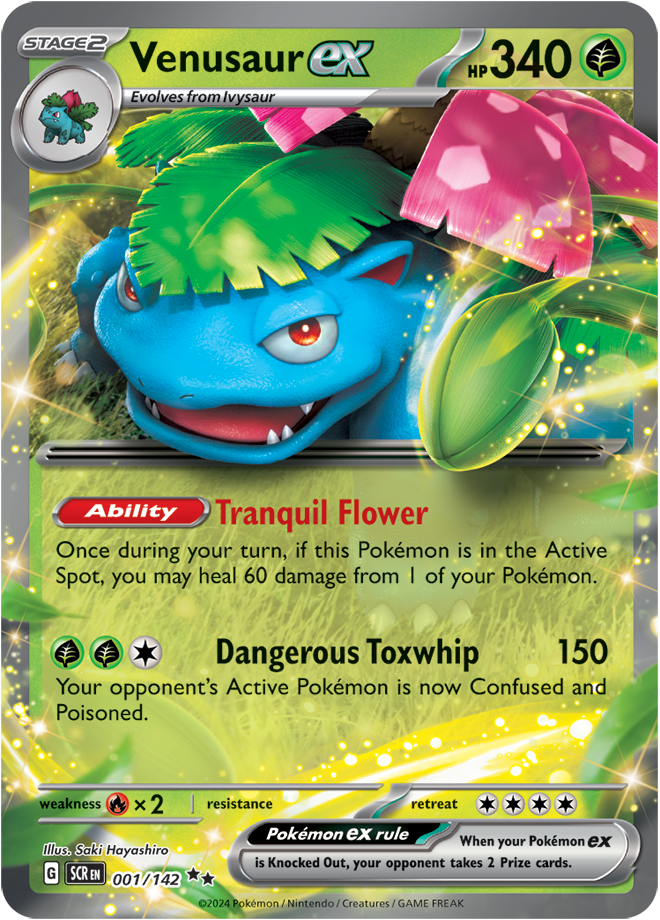 Venusaur ex - 001/142 - Stellar Crown - Holo - Card Cavern