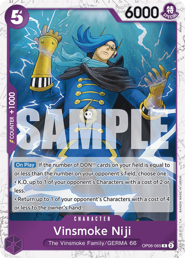 Vinsmoke Niji - OP06-065 R - The Best - Jolly Roger Foil - Card Cavern