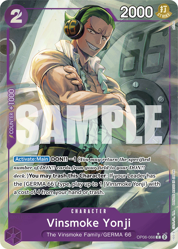 Vinsmoke Yonji Full Art - OP06-066 C - The Best - Foil - Card Cavern