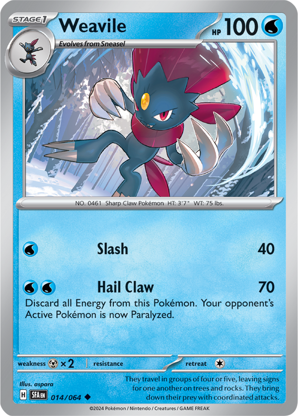 Weavile - 014/064 - Shrouded Fable - Card Cavern