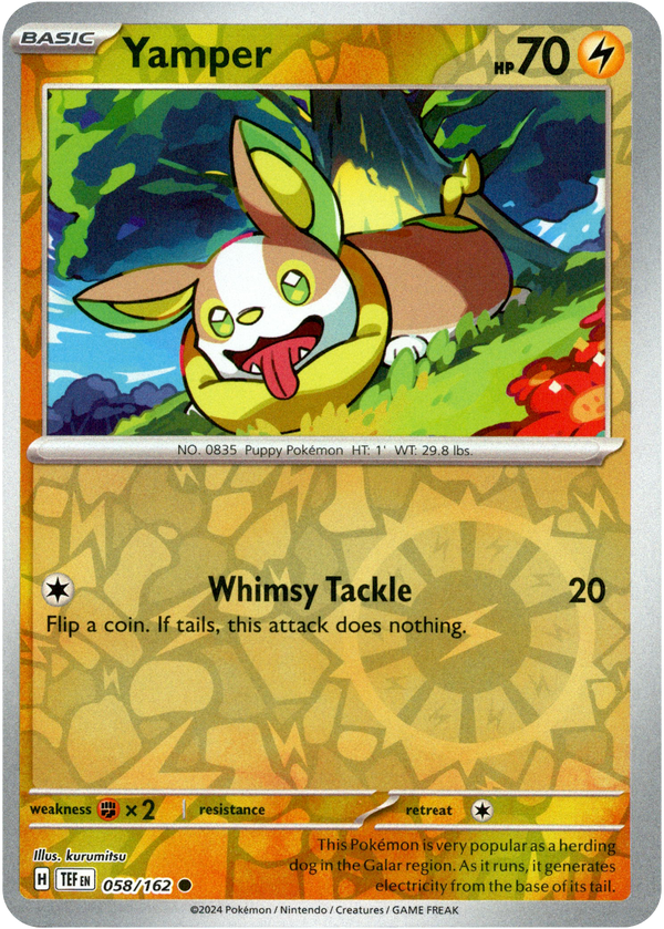 Yamper - 058/162 - Temporal Forces - Reverse Holo - Card Cavern