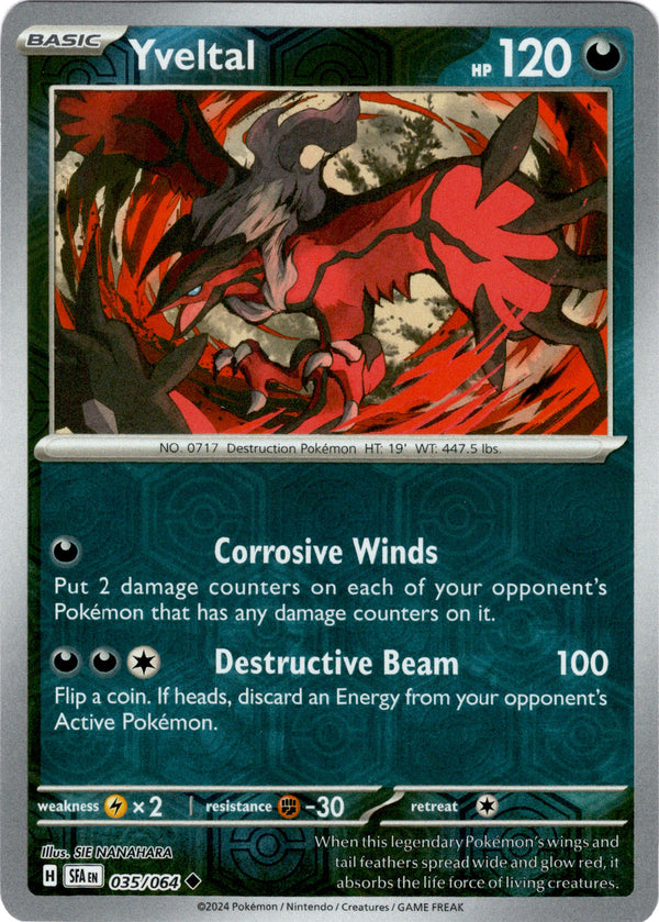 Yveltal - 035/064 - Shrouded Fable - Reverse Holo - Card Cavern