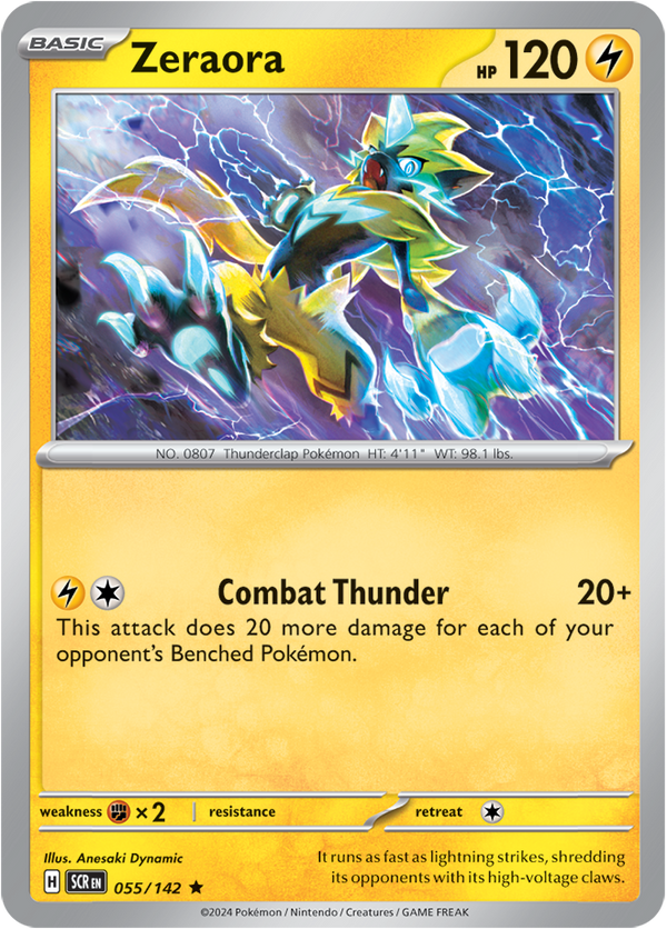 Zeraora - 055/142 - Stellar Crown - Holo - Card Cavern