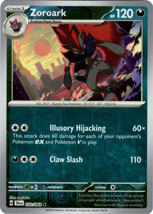 Zoroark - 032/064 - Shrouded Fable - Reverse Holo - Card Cavern