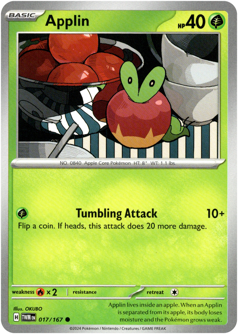 Applin - 017/167 - Twilight Masquerade - Card Cavern