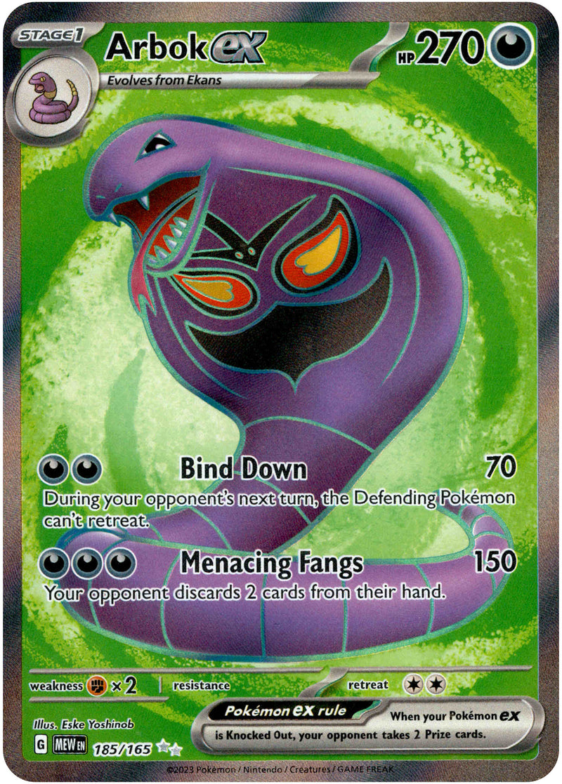 Arbok ex - 185/165 - Scarlet & Violet 151 - Card Cavern