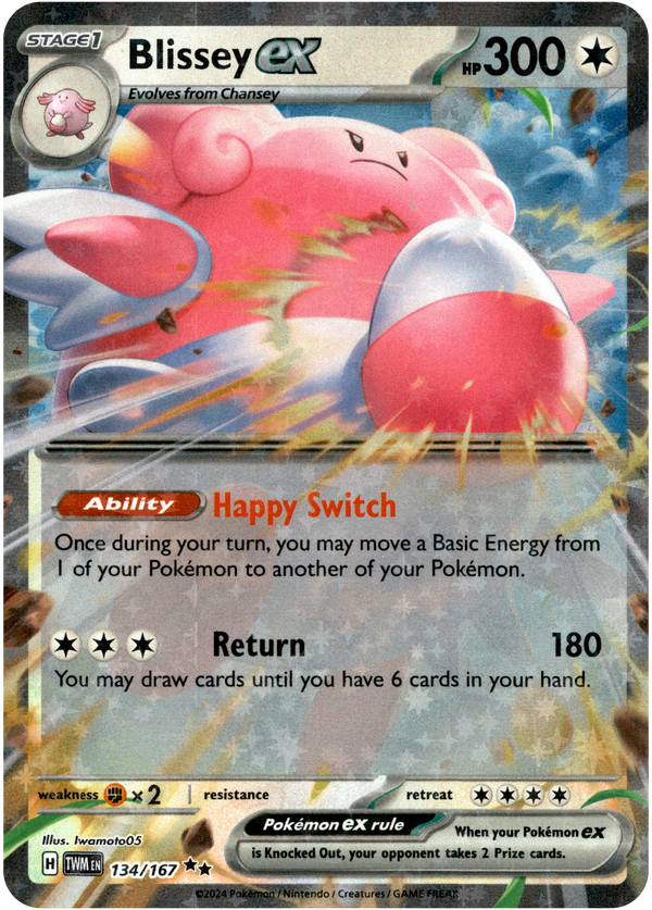 Blissey ex - 134/167 - Twilight Masquerade - Holo - Card Cavern