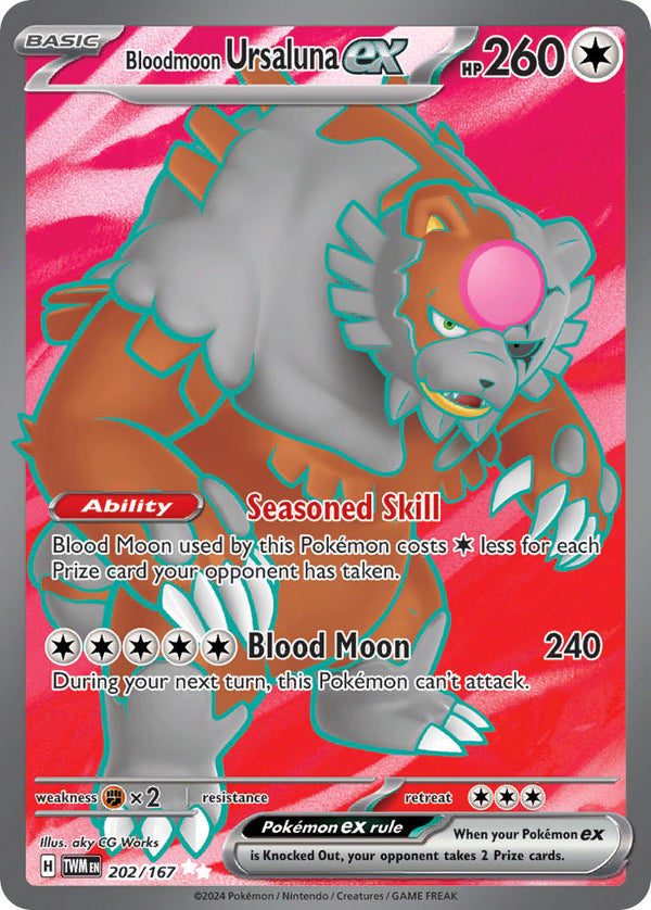 Bloodmoon Ursaluna ex - 202/167 - Twilight Masquerade - Holo - Card Cavern