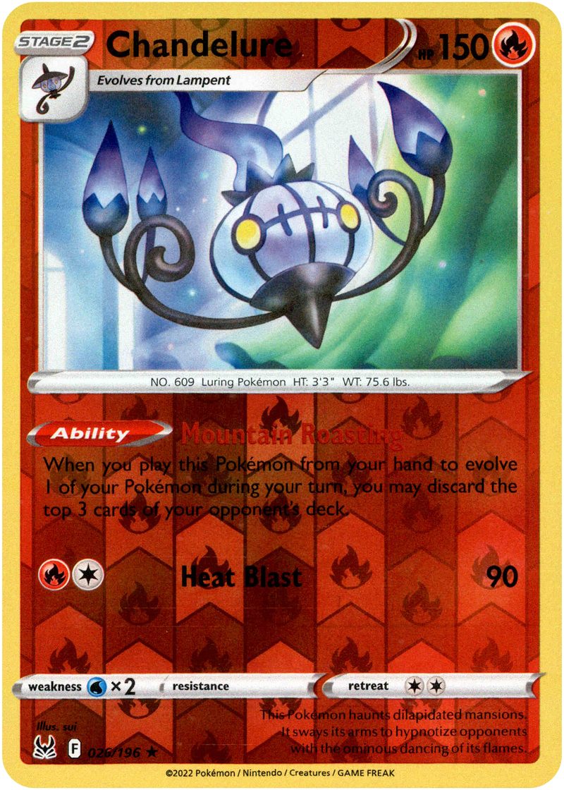 Chandelure - 026/196 - Lost Origin - Reverse Holo - Card Cavern