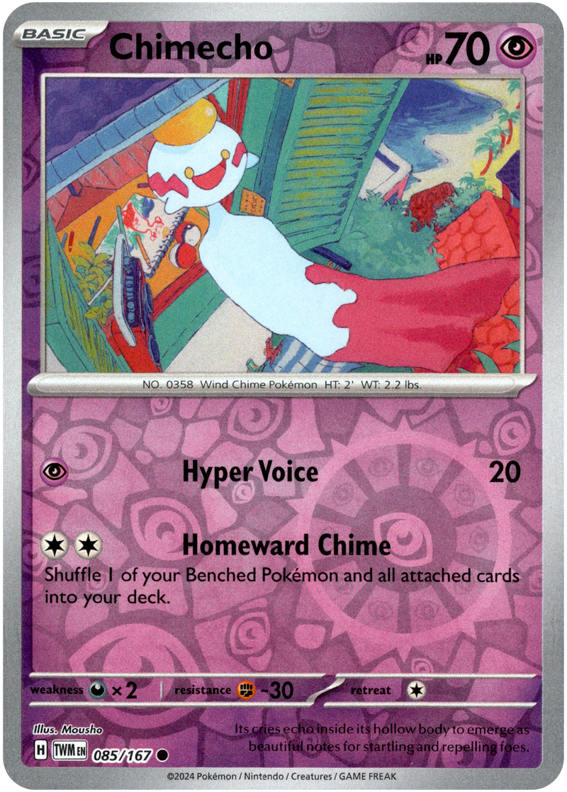 Chimecho - 085/167 - Twilight Masquerade - Reverse Holo - Card Cavern