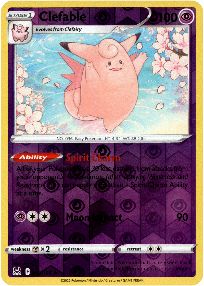 Clefable - 063/196 - Lost Origin - Reverse Holo - Card Cavern