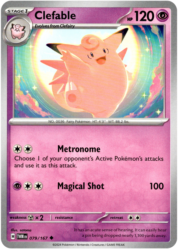 Clefable - 079/167 - Twilight Masquerade - Card Cavern