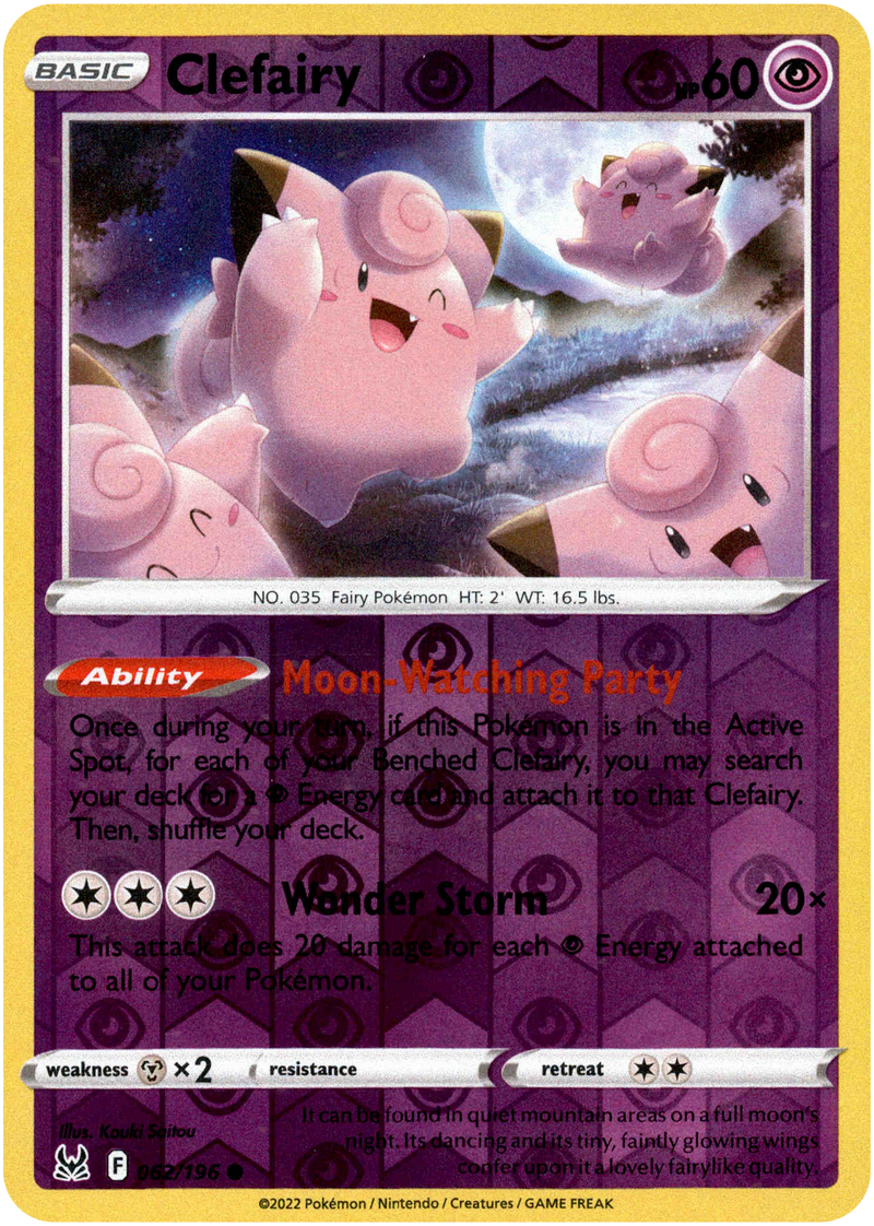 Clefairy - 062/196 - Lost Origin - Reverse Holo - Card Cavern