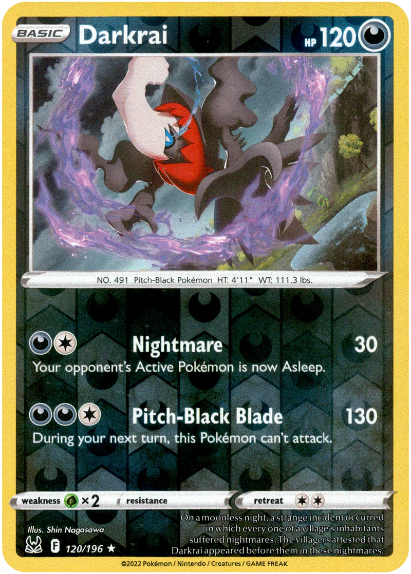 Darkrai - 120/196 - Lost Origin - Reverse Holo - Card Cavern