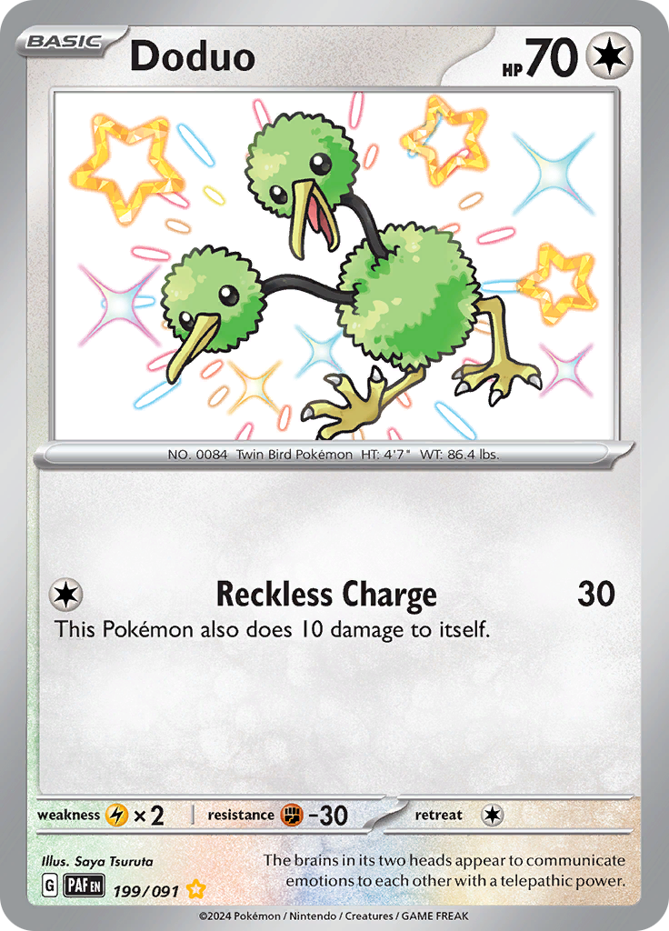 Doduo - 199/091 - Paldean Fates - Holo - Card Cavern