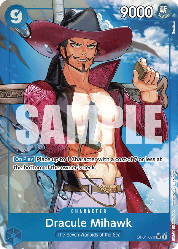 Dracule Mihawk Alternate Art - OP01-070 SR - The Best - Foil - Card Cavern