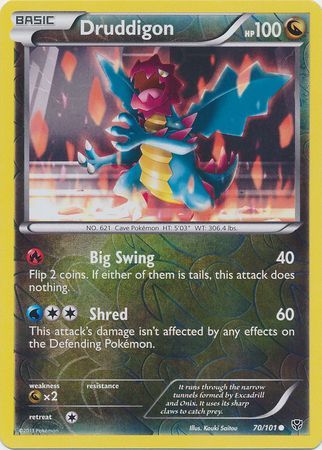 Druddigon - 70/101 - Plasma Blast - Reverse Holo - Card Cavern