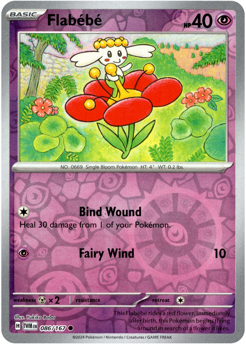 Flabebe - 086/167 - Twilight Masquerade - Reverse Holo - Card Cavern