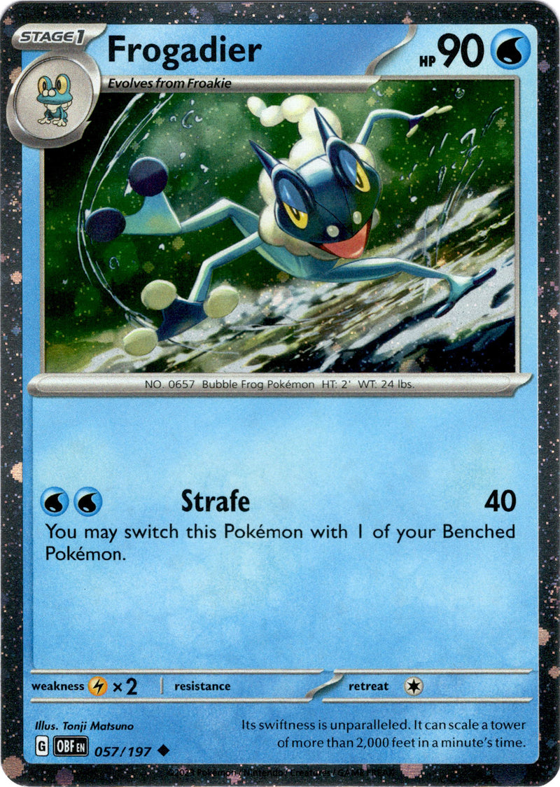 Frogadier - 057/197 - Obsidian Flames - Cosmos Holo - Card Cavern