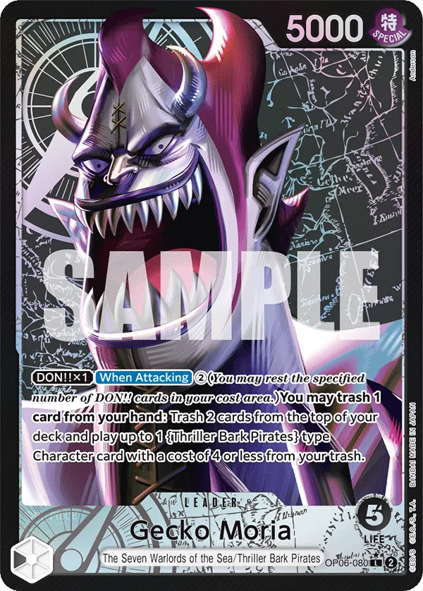 Gecko Moria (080) Alternate Art - OP06-080L - Wings of the Captain - Foil - Card Cavern