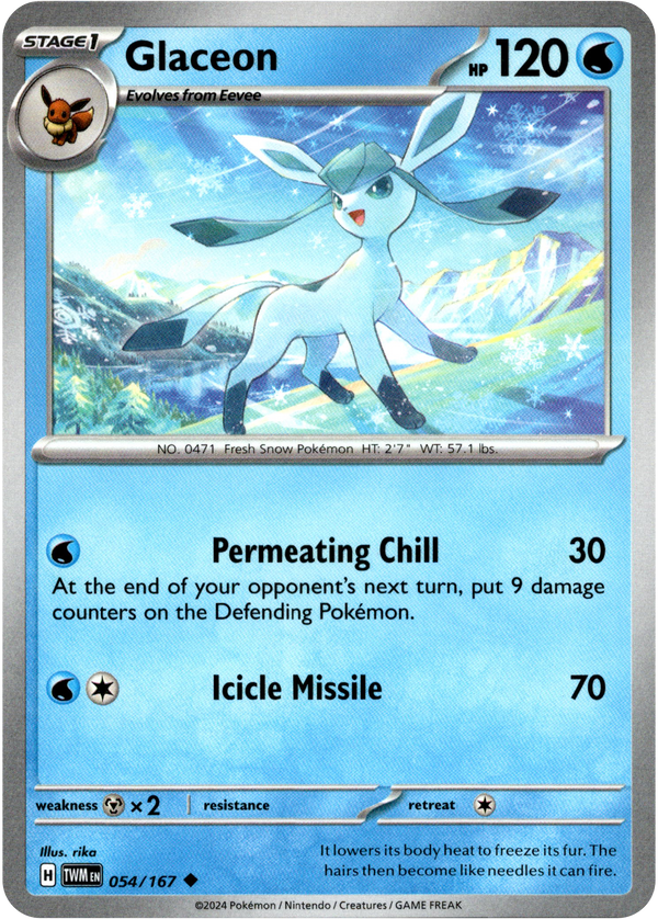 Glaceon - 054/167 - Twilight Masquerade - Card Cavern